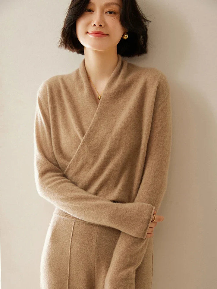 Elsa | Dames Elegante Wikkel- en Overslag Chic Trui