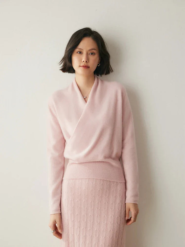 Elsa | Dames Elegante Wikkel- en Overslag Chic Trui