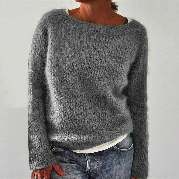 Jocelyn | Dames Trui met Wijde Hals en Zachte Knit