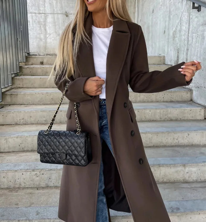 Abigail | Dames Klassieke Lange Trenchcoat