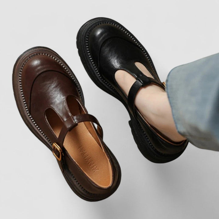 Kylie | Dames Casual T-strap Schoenen Met Plateauzool