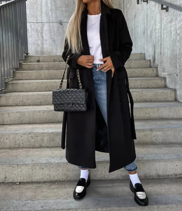 Abigail | Dames Klassieke Lange Trenchcoat