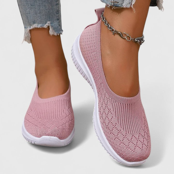 Fiona | Dames Lichtgewicht Instap Gebreide Flats