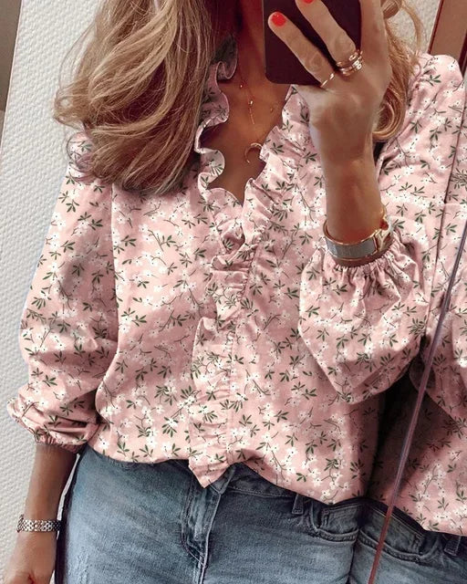 Sophie | Dames Elegante Wikkelblouse Met Ruches