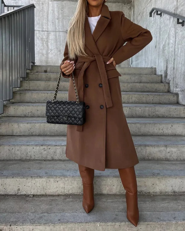 Abigail | Dames Klassieke Lange Trenchcoat