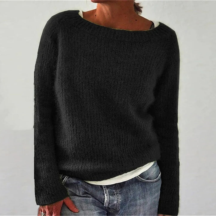 Jocelyn | Dames Trui met Wijde Hals en Zachte Knit