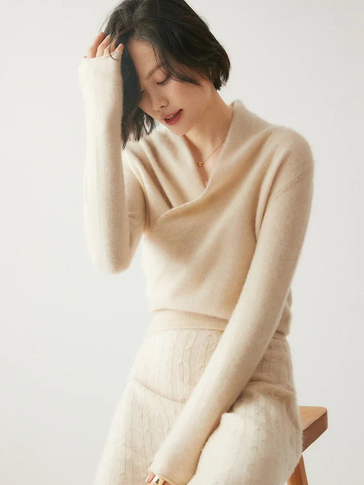 Elsa | Dames Elegante Wikkel- en Overslag Chic Trui