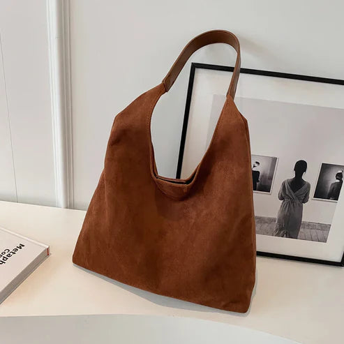 Lena | Dames Modieuze Suède Hobo Tas