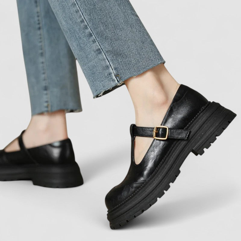 Kylie | Dames Casual T-strap Schoenen Met Plateauzool
