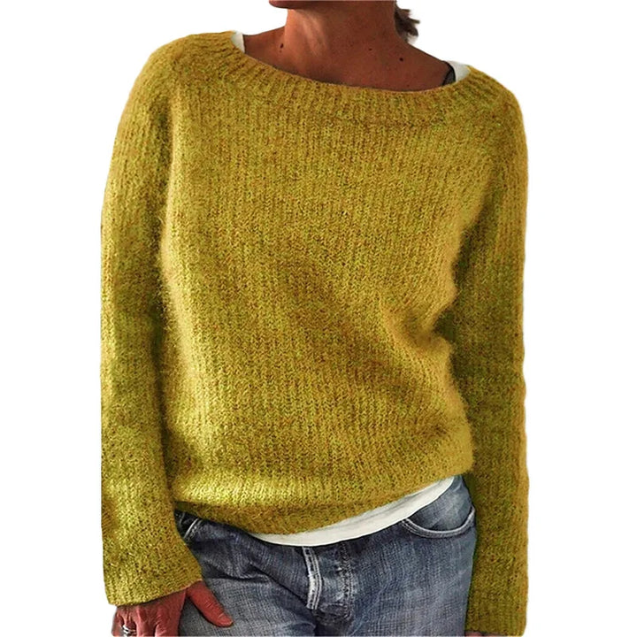 Jocelyn | Dames Trui met Wijde Hals en Zachte Knit