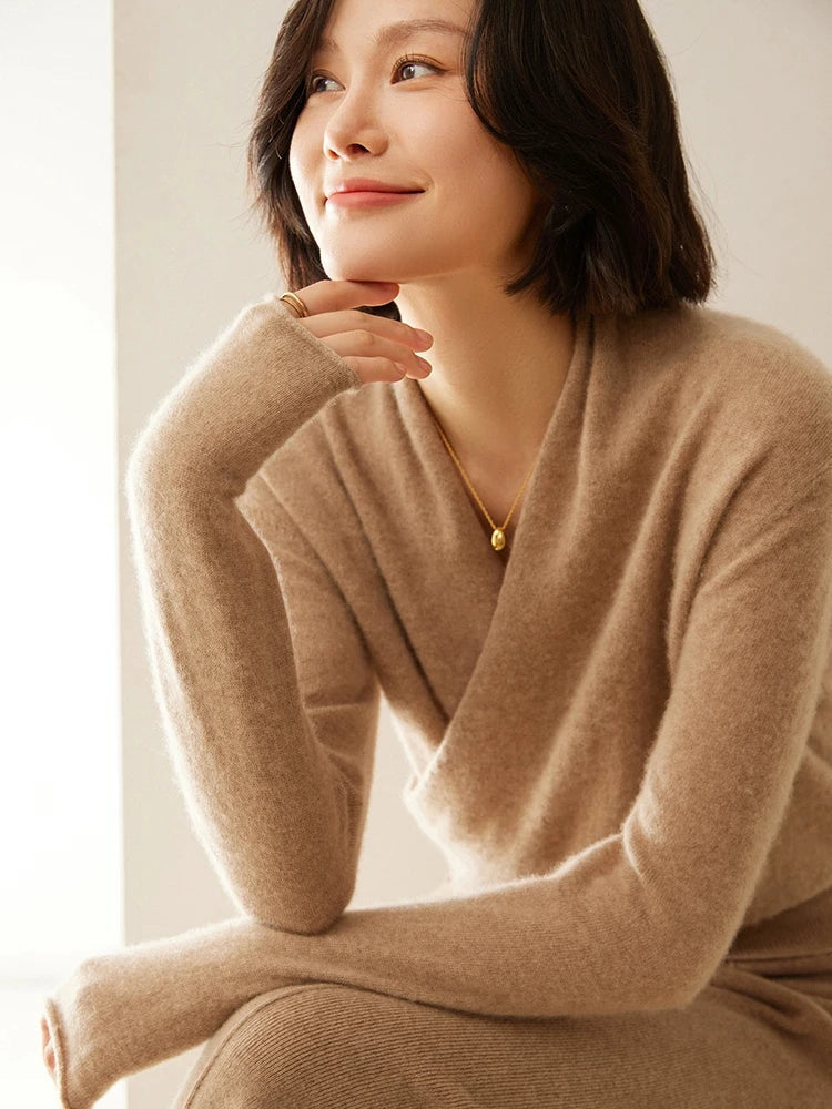 Elsa | Dames Elegante Wikkel- en Overslag Chic Trui