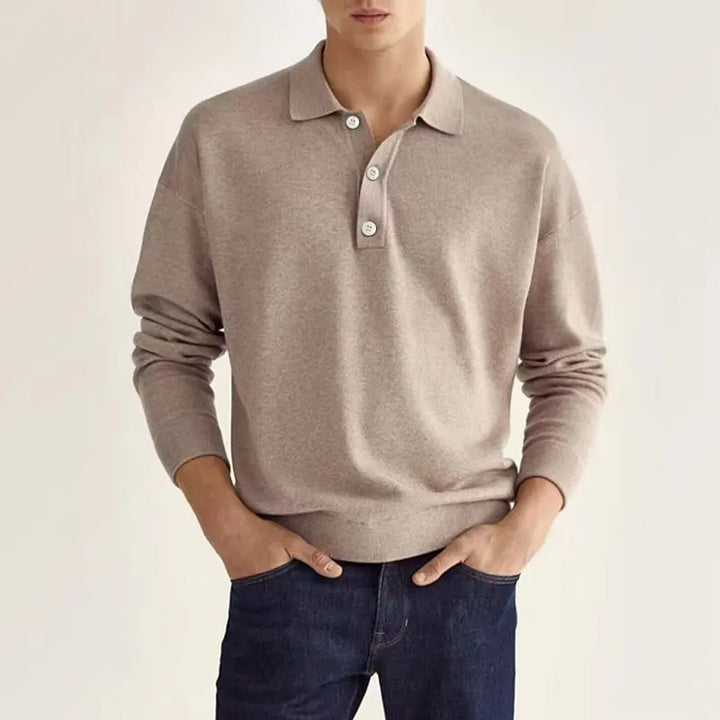 Ryan | Heren Casual Polo Shirt met Lange Mouwen