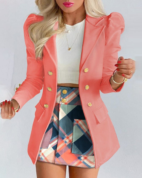 Abigail | Dames Blazer en Rok Set met Bloemenprint