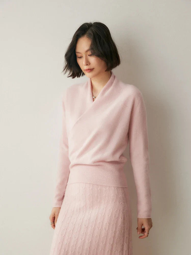 Elsa | Dames Elegante Wikkel- en Overslag Chic Trui