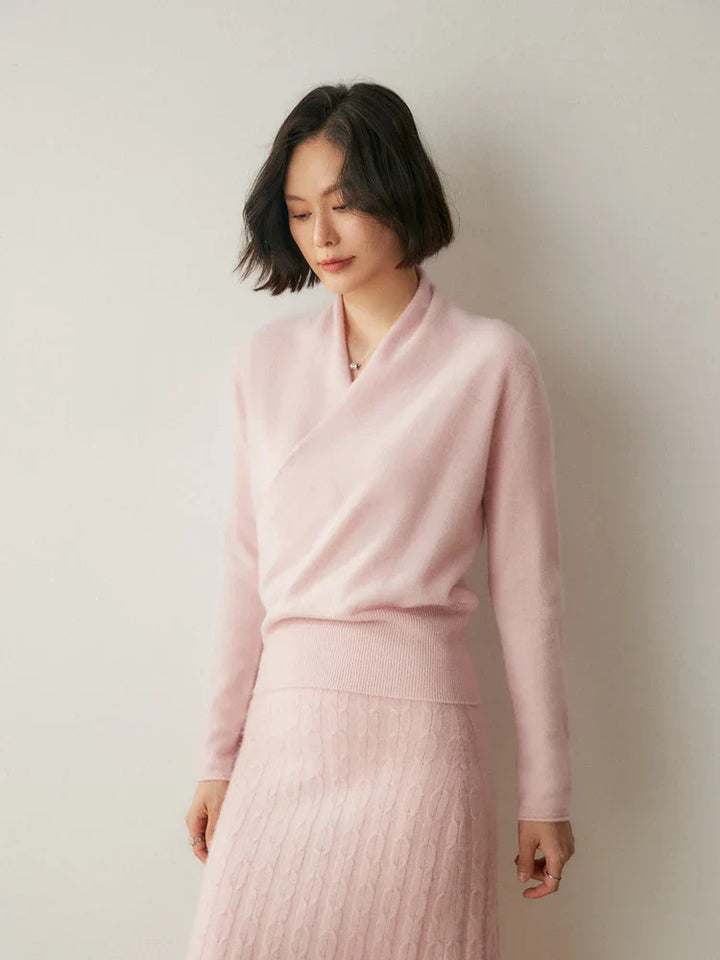 Elsa | Dames Elegante Wikkel- en Overslag Chic Trui