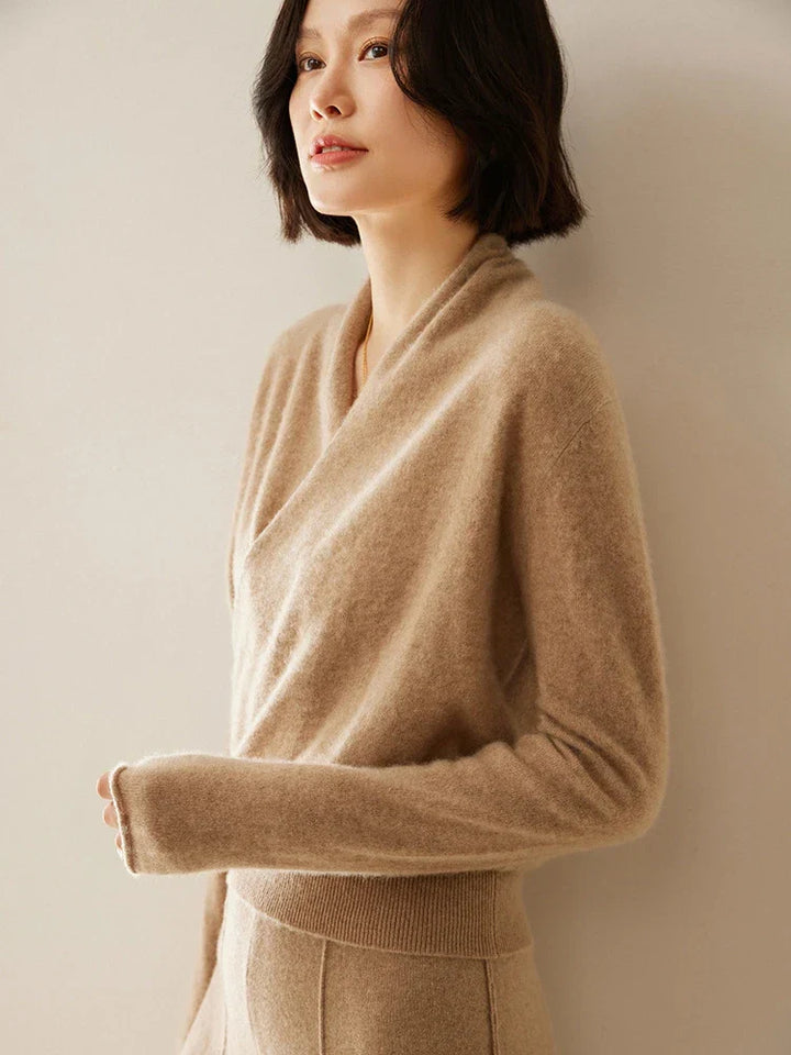 Elsa | Dames Elegante Wikkel- en Overslag Chic Trui