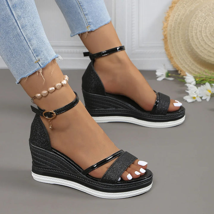 Dorothy | Dames Sandalen Met Plateau Sleehak En Bandjes