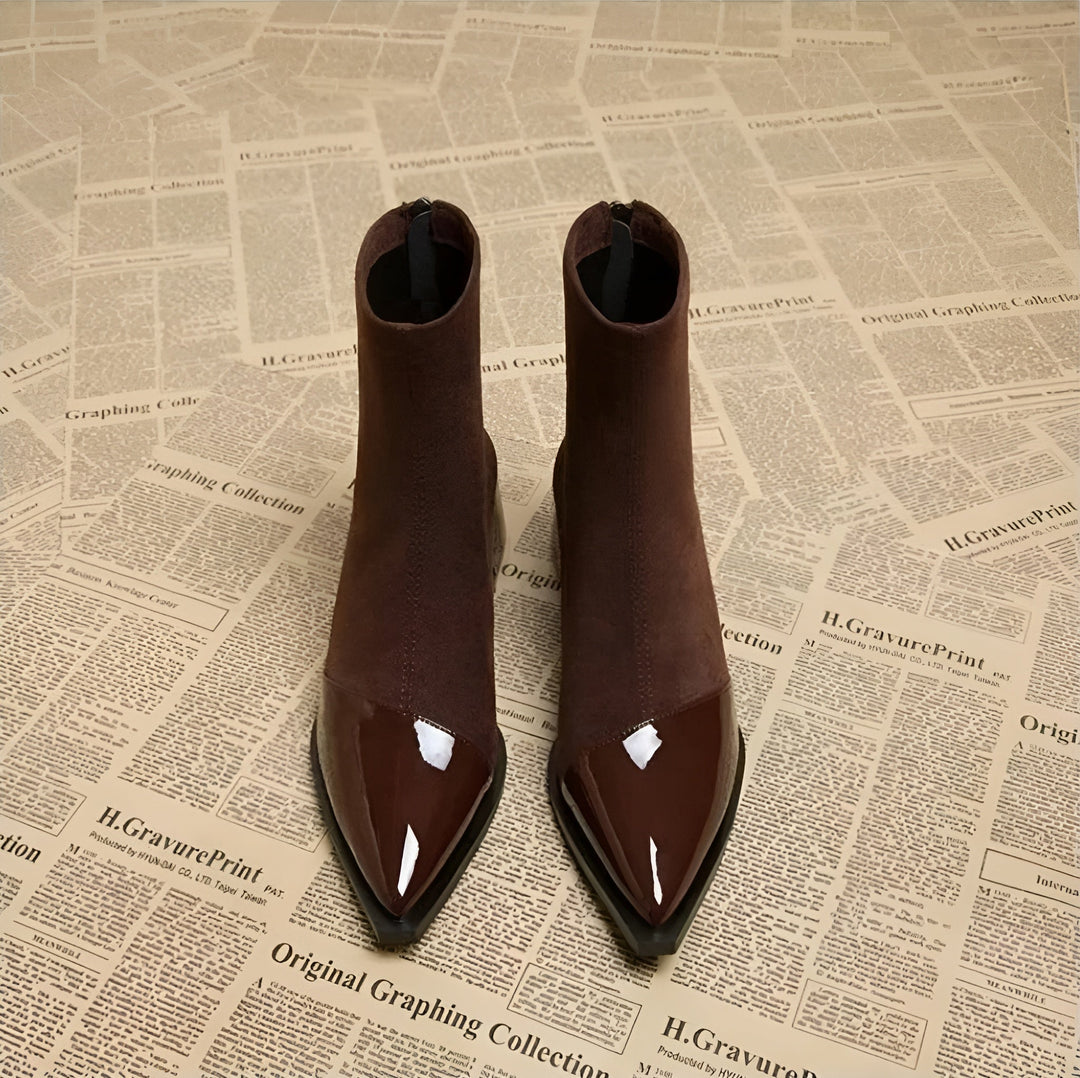 Felicity | Dames Winter Enkellaarsjes met Blokhak