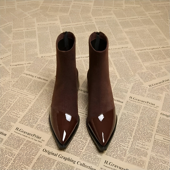 Felicity | Dames Winter Enkellaarsjes met Blokhak