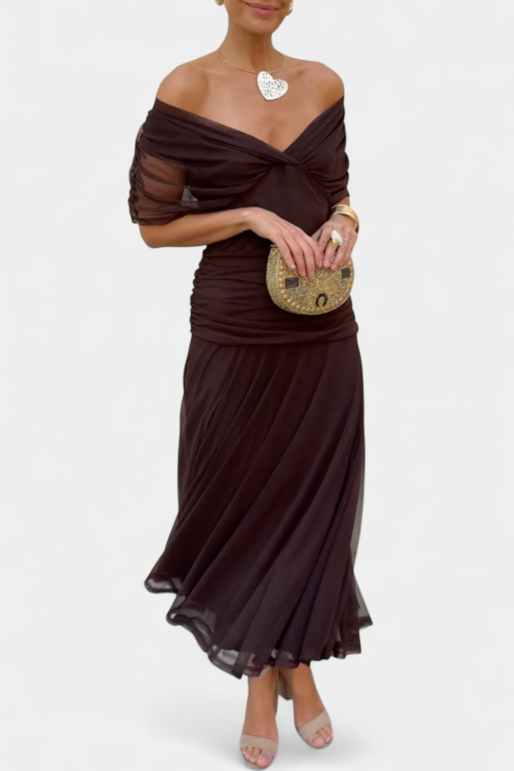 Sadie | Dames Elegante Off-Shoulder Avondjurk