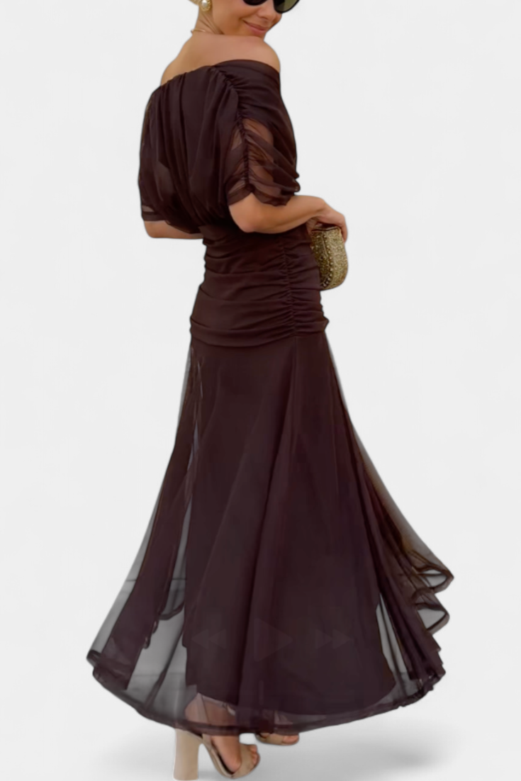 Sadie | Dames Elegante Off-Shoulder Avondjurk