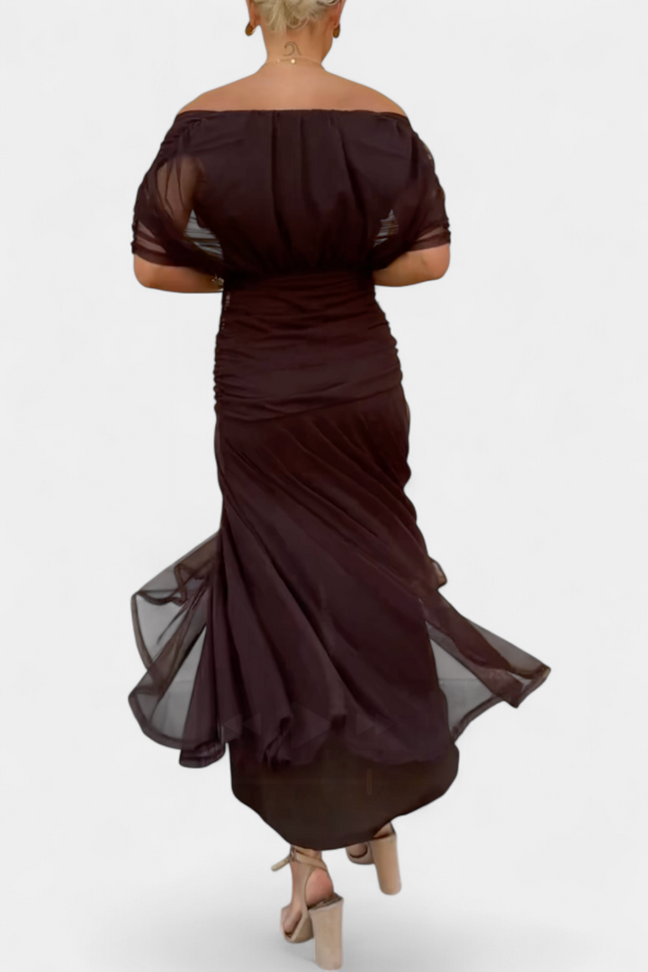 Sadie | Dames Elegante Off-Shoulder Avondjurk