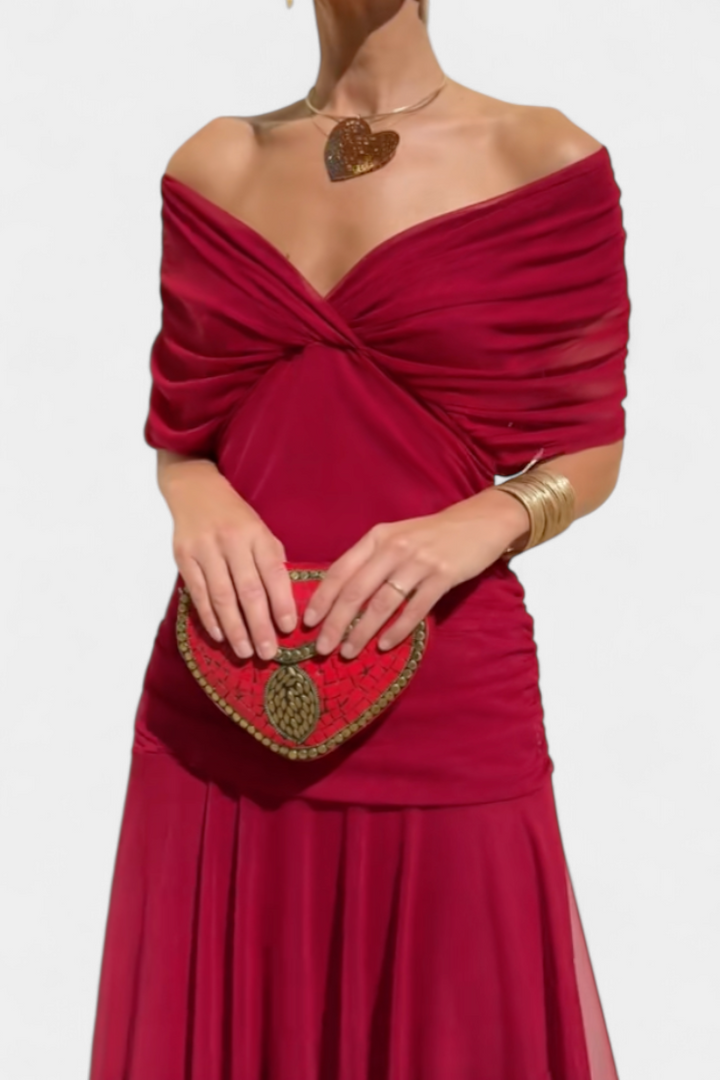 Sadie | Dames Elegante Off-Shoulder Avondjurk