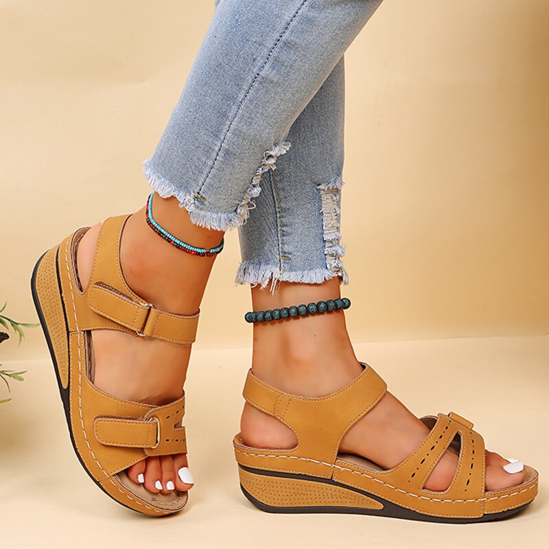 Jane | Dames Orthopedische Sandalen Met Bandjes En Plateau
