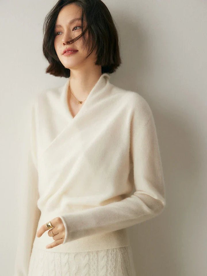 Elsa | Dames Elegante Wikkel- en Overslag Chic Trui