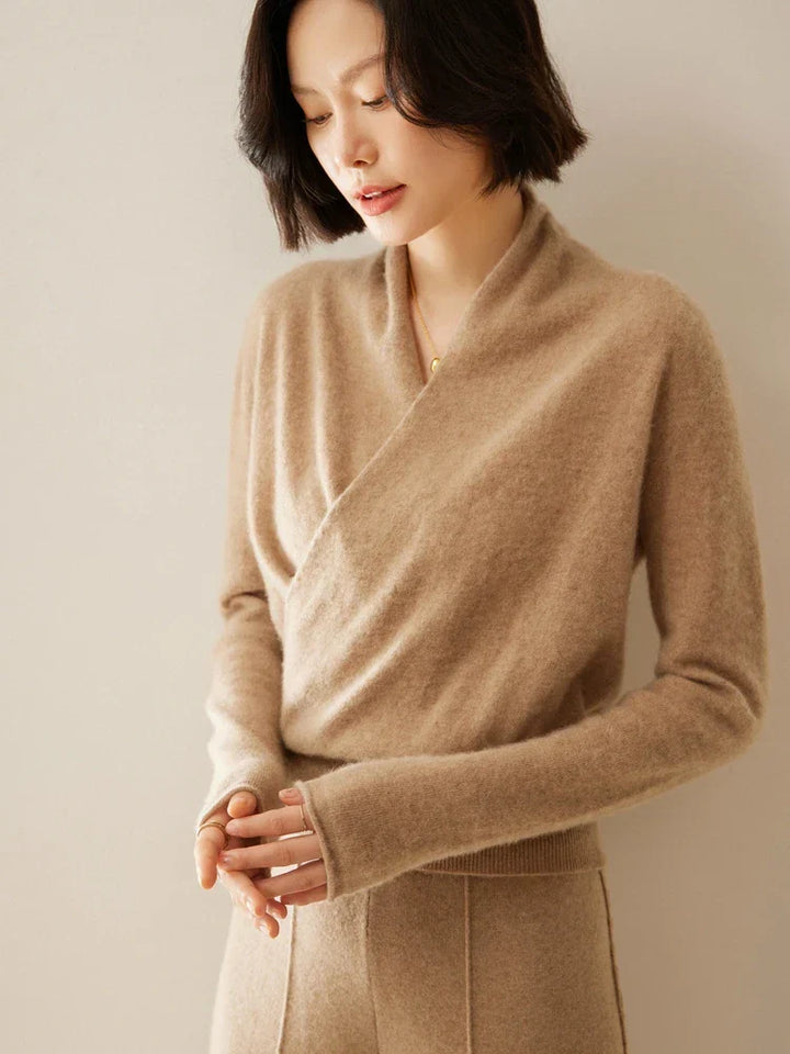 Elsa | Dames Elegante Wikkel- en Overslag Chic Trui