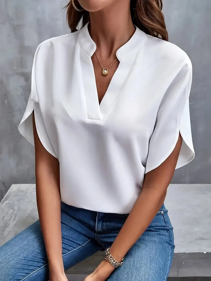 Kylie | Dames Werkblouse met V-hals