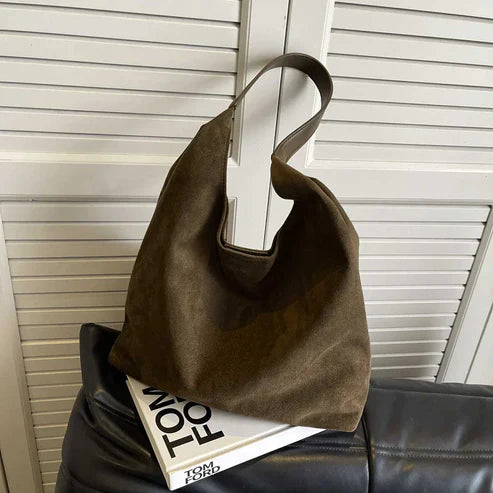 Lena | Dames Modieuze Suède Hobo Tas