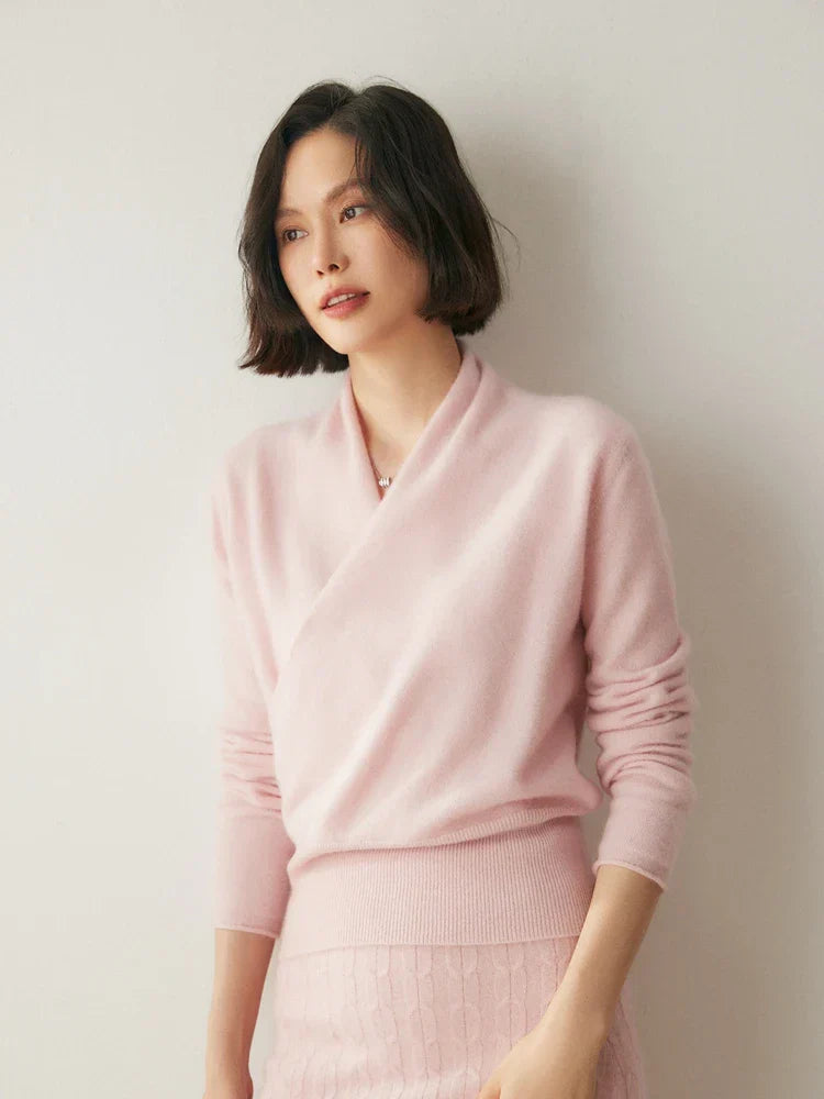 Elsa | Dames Elegante Wikkel- en Overslag Chic Trui
