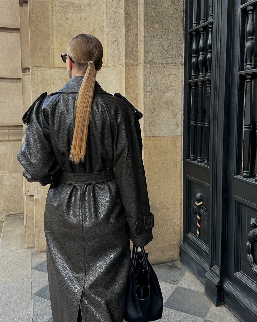 Athena | Dames Lange Winter Trench Leren Jas