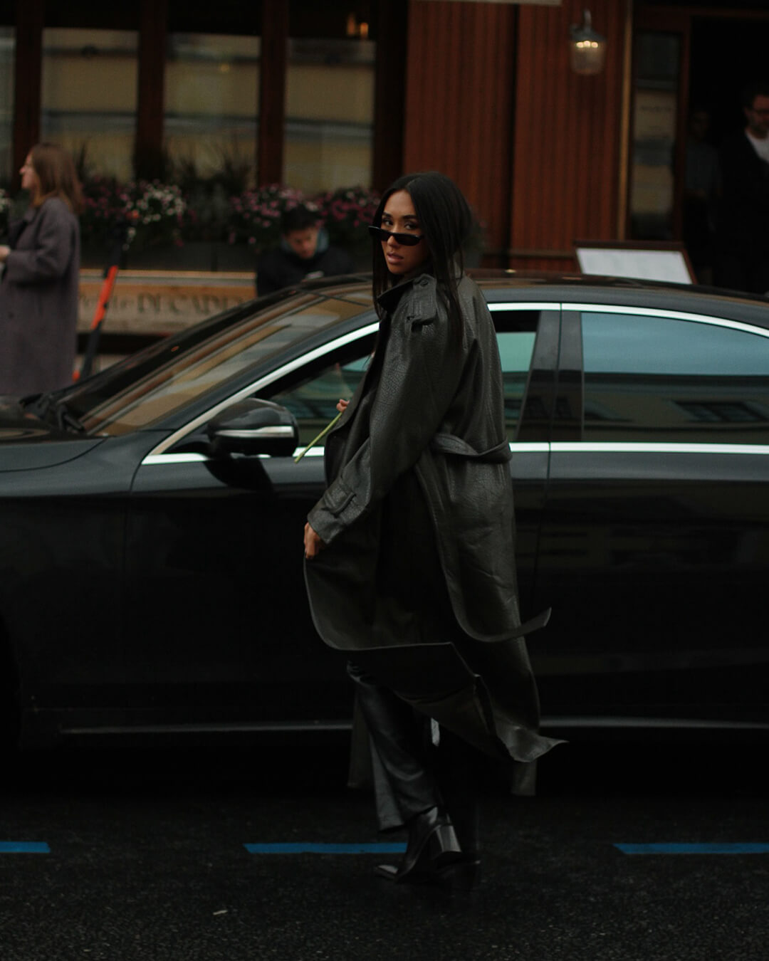 Athena | Dames Lange Winter Trench Leren Jas