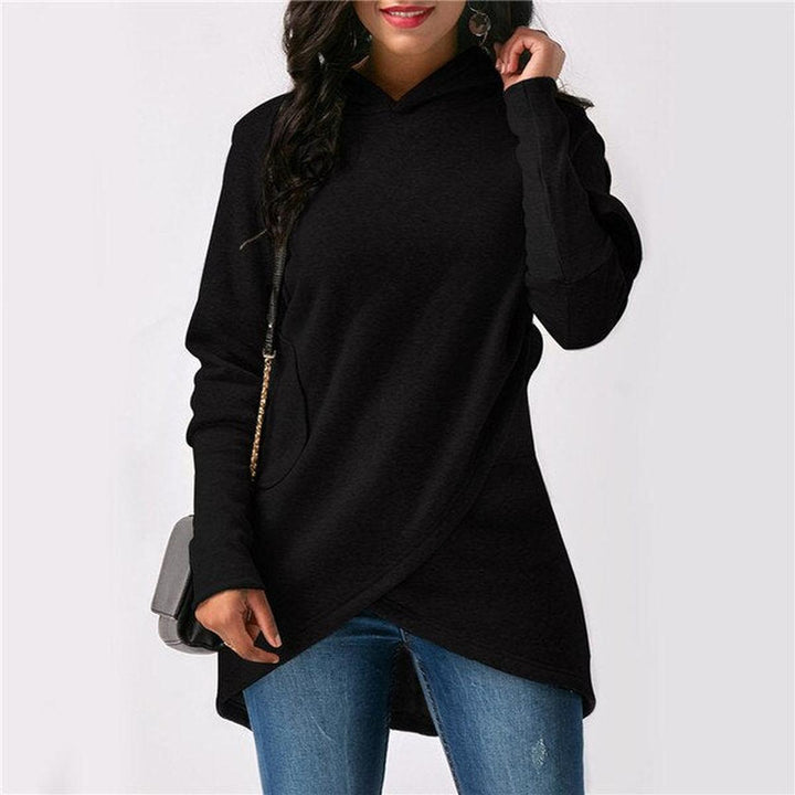 Samantha | Dames Hoodie met Asymmetrische Zoom en Lange Mouwen