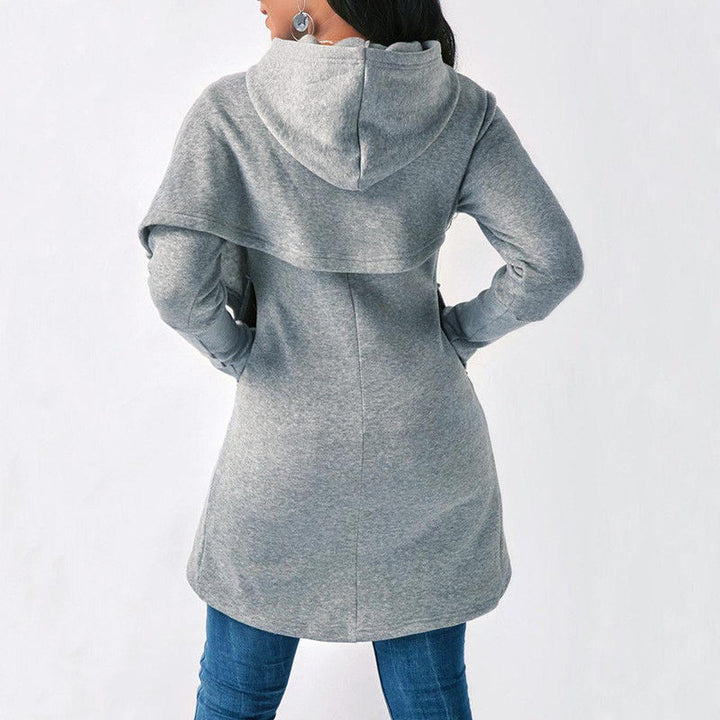 Samantha | Dames Hoodie met Asymmetrische Zoom en Lange Mouwen
