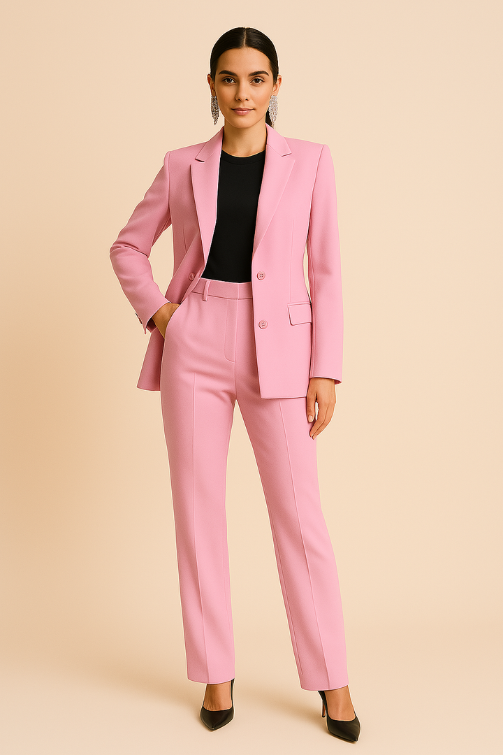 Athena | Dames Tailored Blazer met Plissé Broek Set