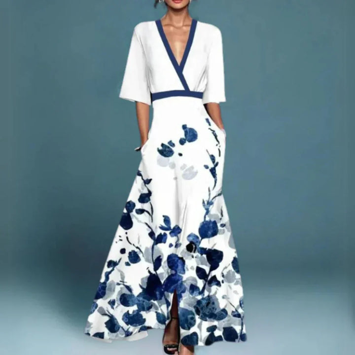 Chloe | Dames Bloemenprint Flowy Maxi Jurk