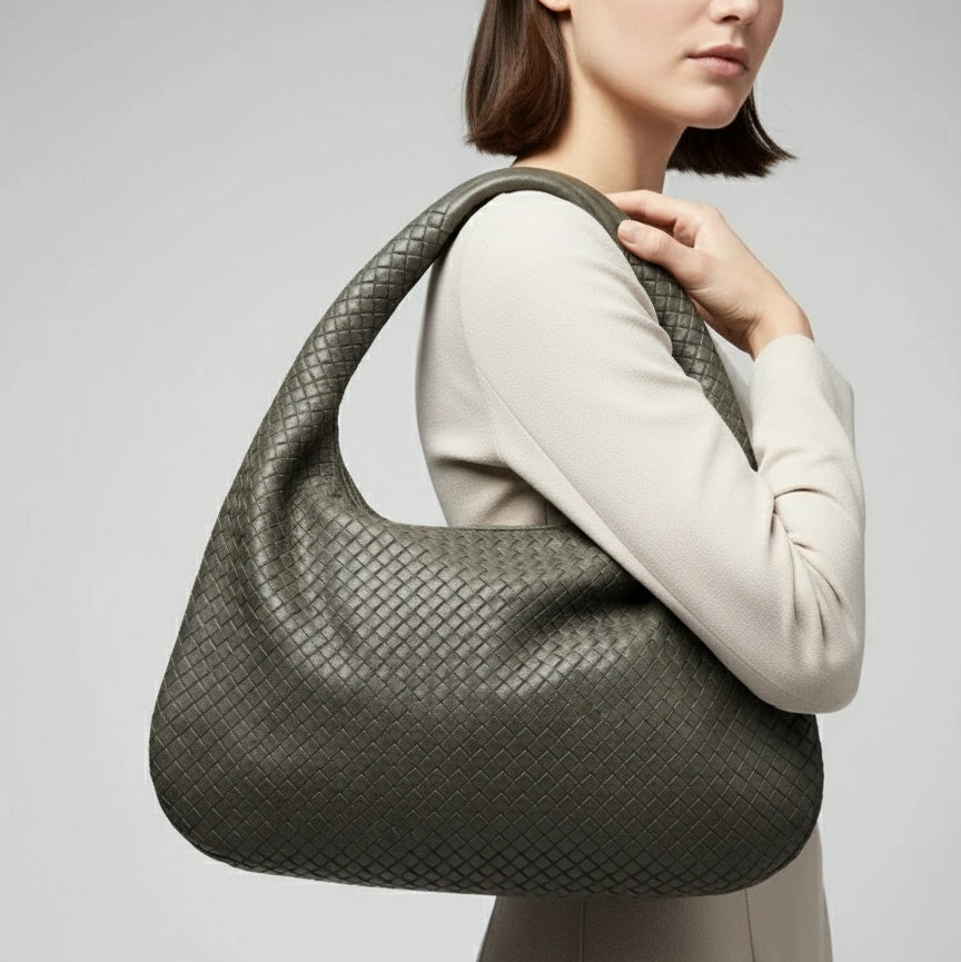 Sophie | Dames Stijlvolle Gevlochten Leren Handtas