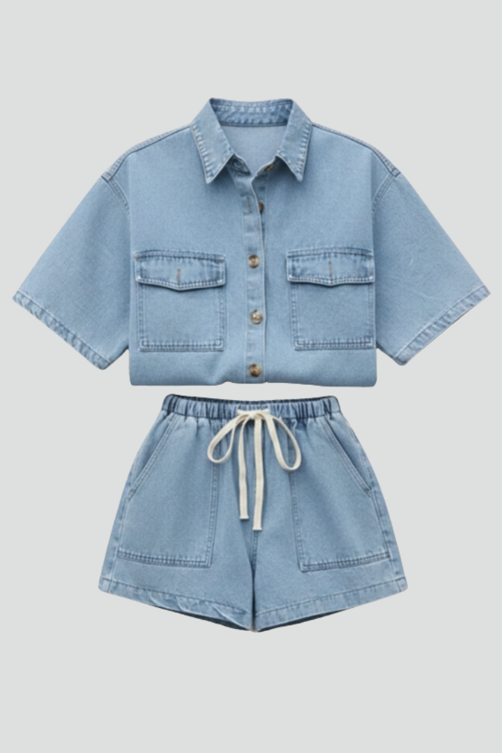 Lydia | Dames Set met Korte Mouwen Shirt en Shorts
