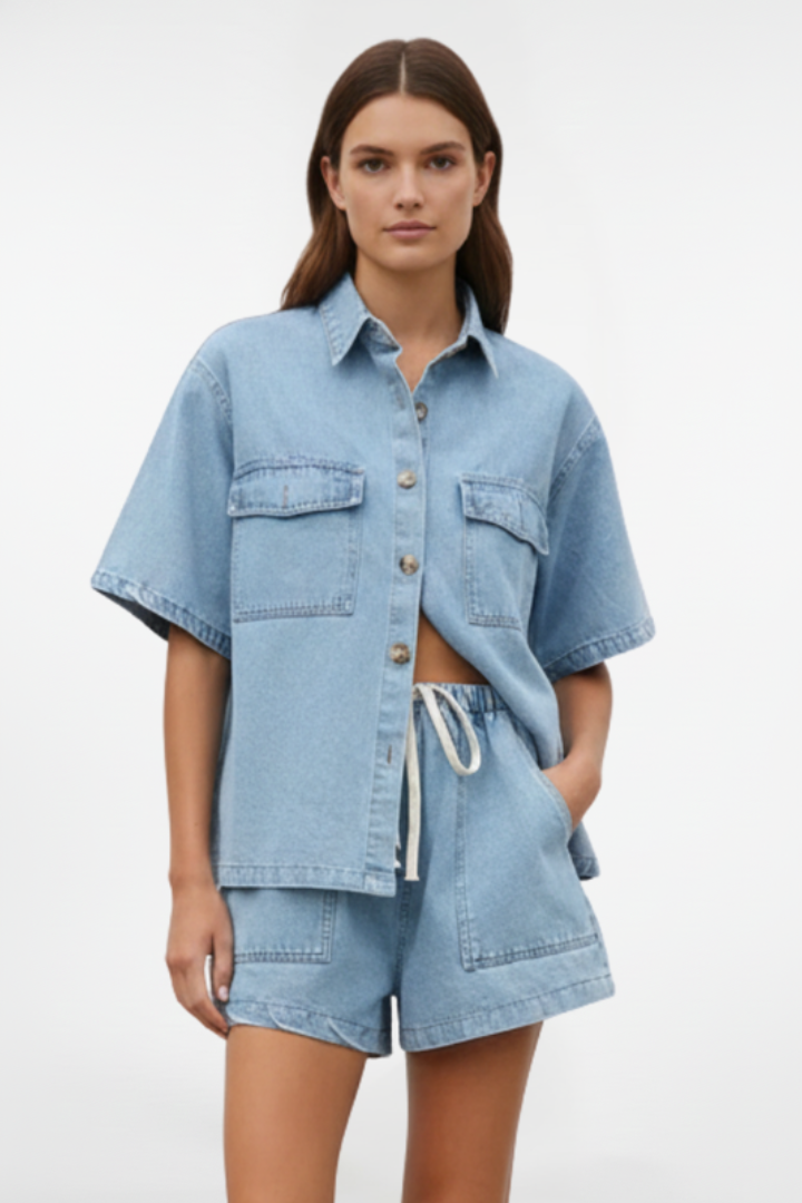 Lydia | Dames Set met Korte Mouwen Shirt en Shorts