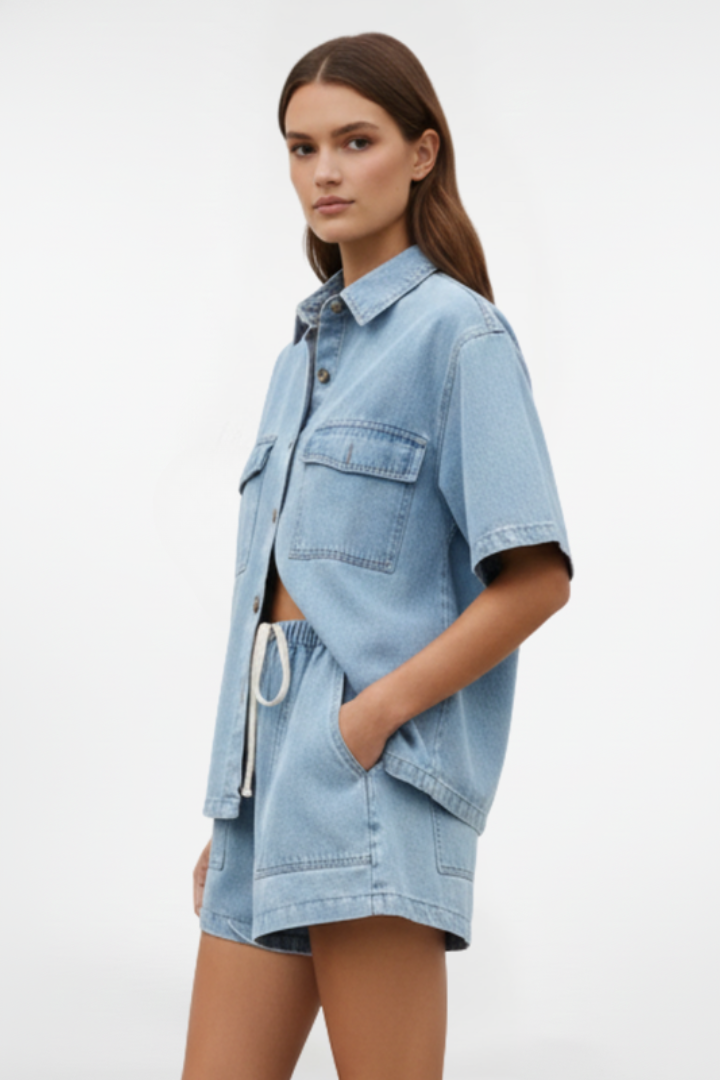 Lydia | Dames Set met Korte Mouwen Shirt en Shorts