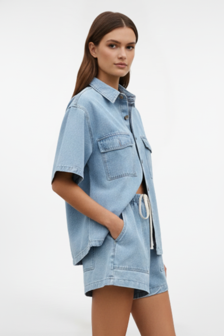 Lydia | Dames Set met Korte Mouwen Shirt en Shorts