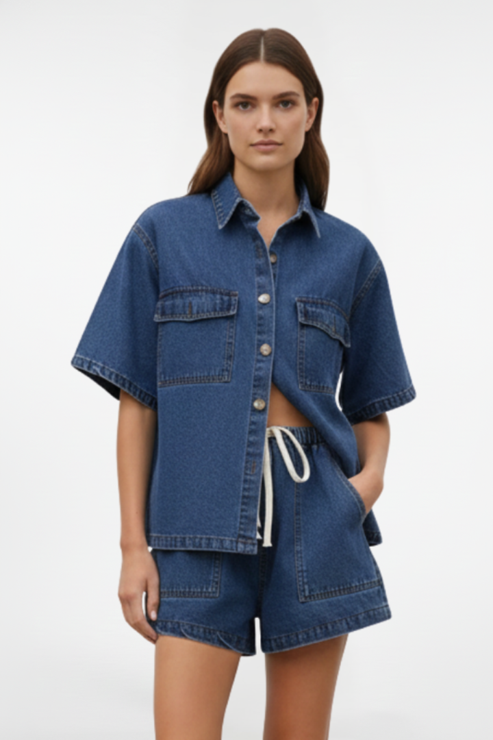 Lydia | Dames Set met Korte Mouwen Shirt en Shorts