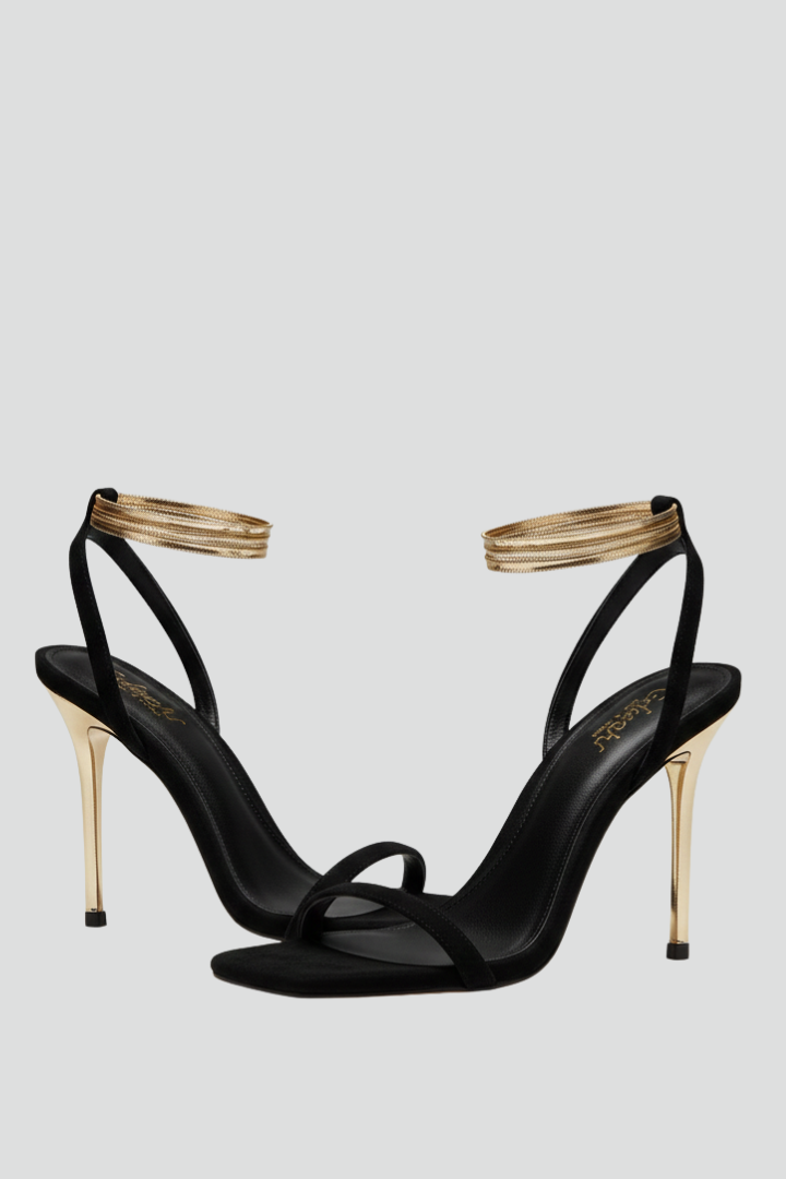 Jane | Dames Enkelband Sandalen met Dunne Bandjes en Hoge Hak