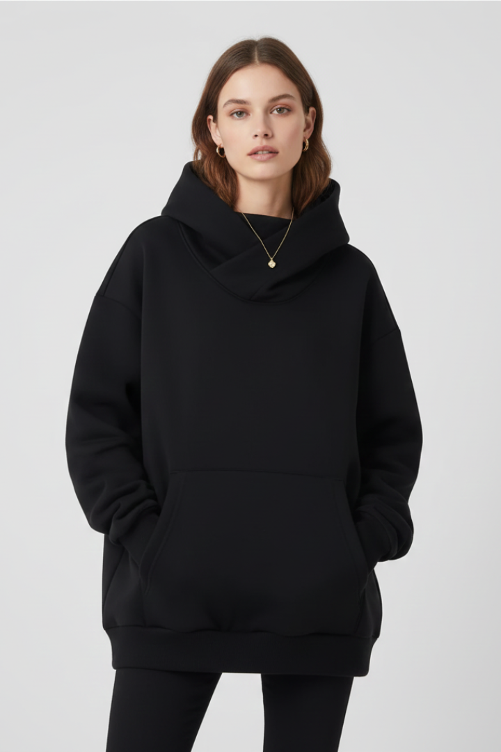 Callie | Dames Hoodie met Hoge Kraag en Ruime Capuchon