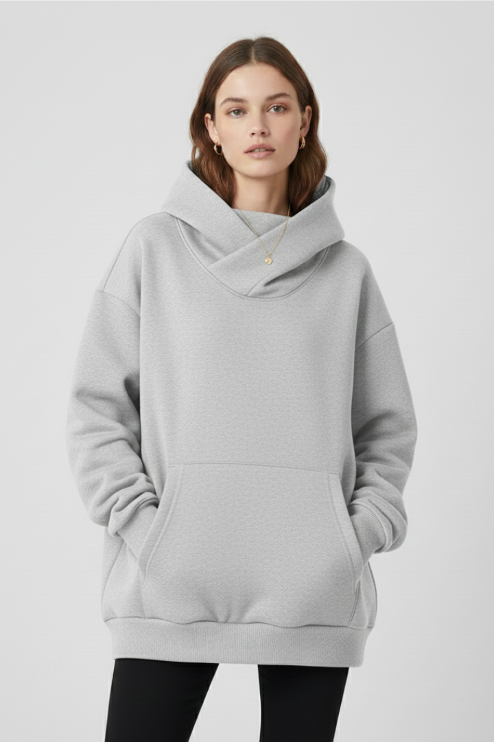 Callie | Dames Hoodie met Hoge Kraag en Ruime Capuchon