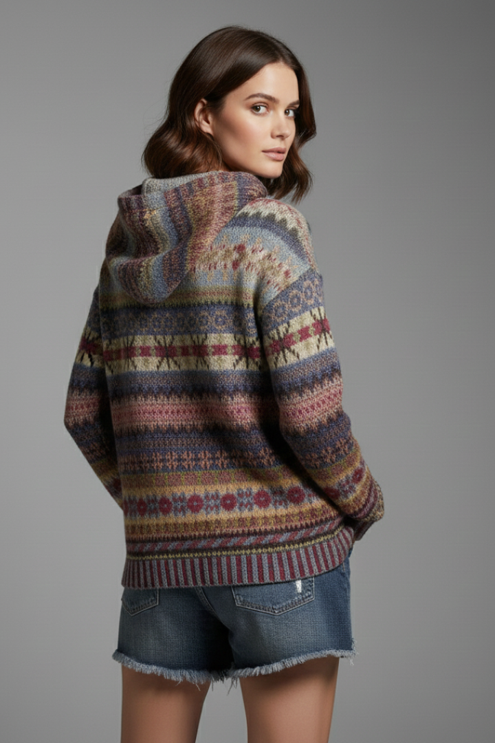 Brielle | Dames Hoodie met Capuchon en Geribbelde Boorden