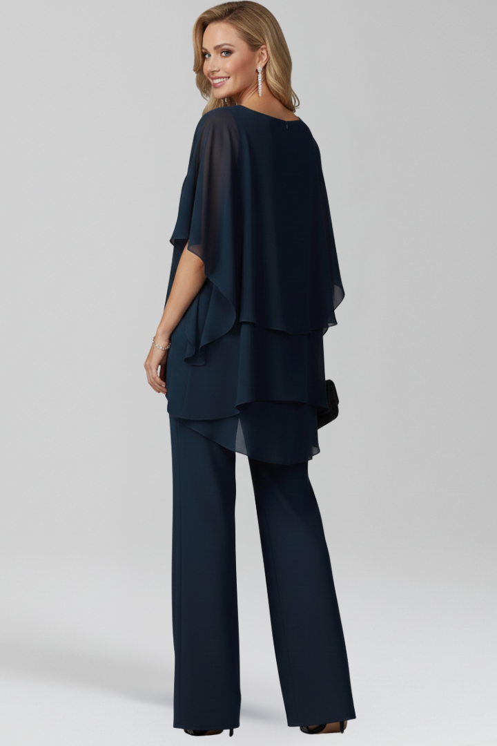 Addison | Dames Cold-Shoulder Vloeiende Wide-Leg Jumpsuit